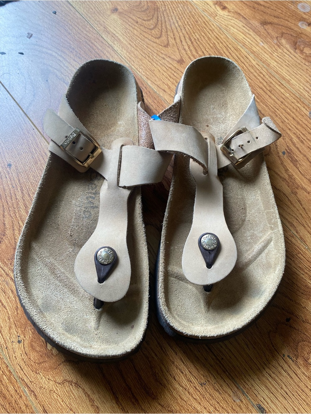 BETULA BIRKENSTOCK~ Women's US 10 EUR 40 ~ Gizeh Thong Sandals ~ Brown Suede